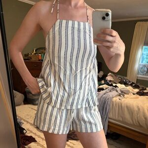 Club Monaco Blue and White Striped Set